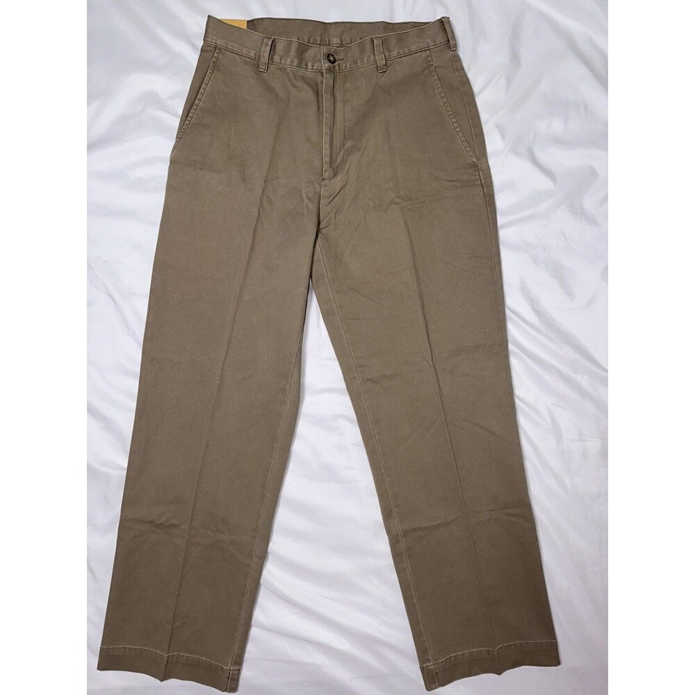 Jos. A. Bank Men’s Beige Chino Pants Cotton Twill Flat Front 32W Classic NWT